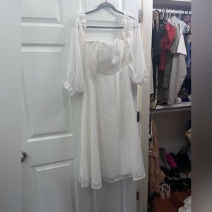 White Lulus textured dress